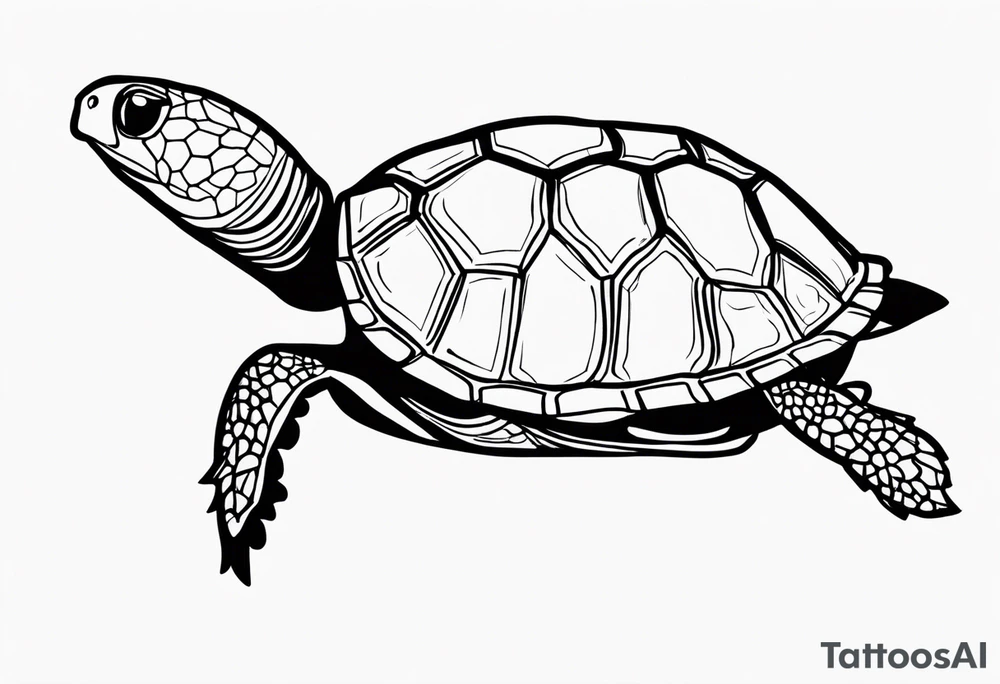 Borboletas e tartarugas tranquilas tattoo idea