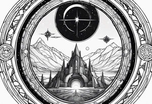 Star Wars, Warhammer 40K centered around the one Ring from Lord of the Rings tattoo idea