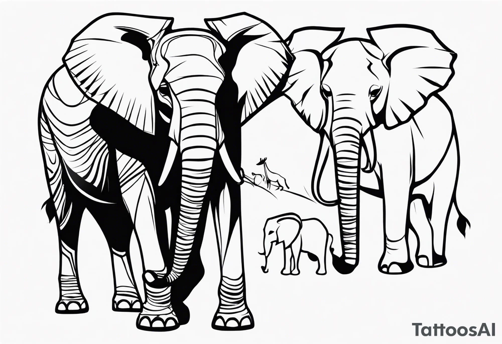 african animals tattoo idea