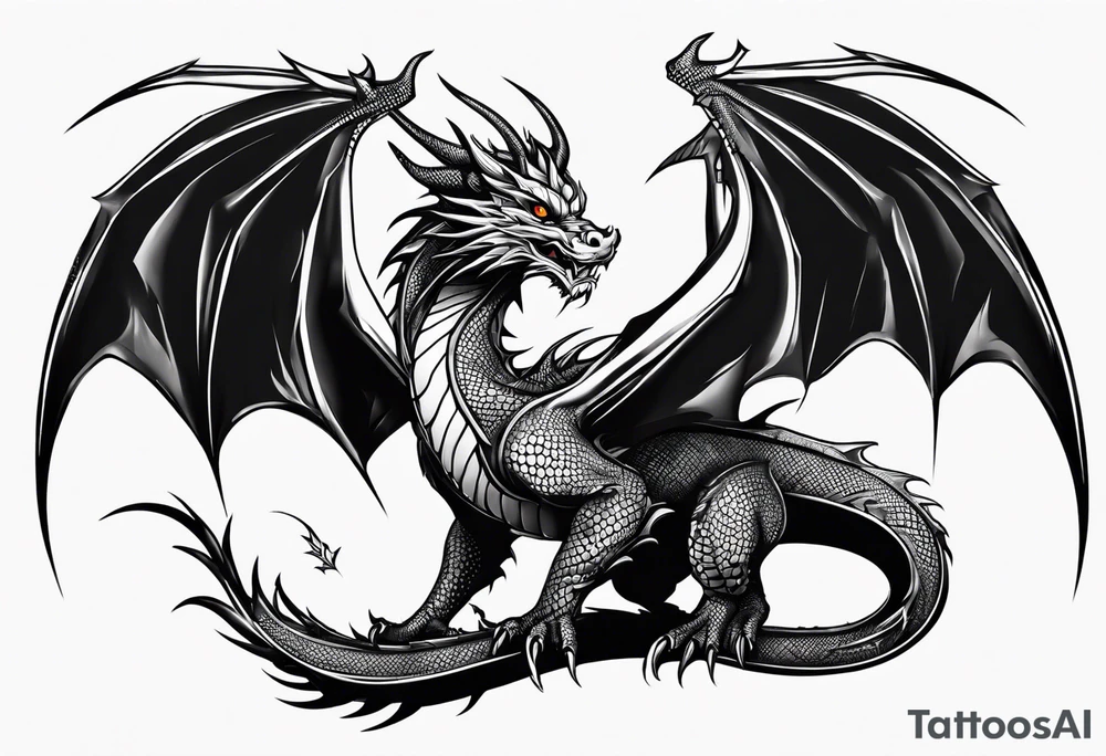 simple dragon tattoo idea