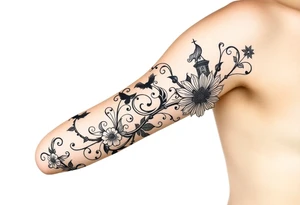 alice in wonderland themed tattoo idea