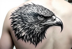 Fierce bird with all seeing gaze and sharp talons tattoo idea