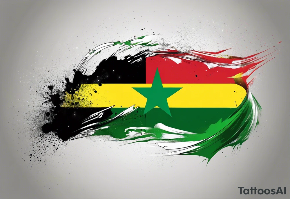 Sao Tome and Principe flag tattoo idea