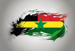 Sao Tome and Principe flag tattoo idea