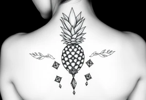 pineapple crowns diamonds vagina anus tattoo idea