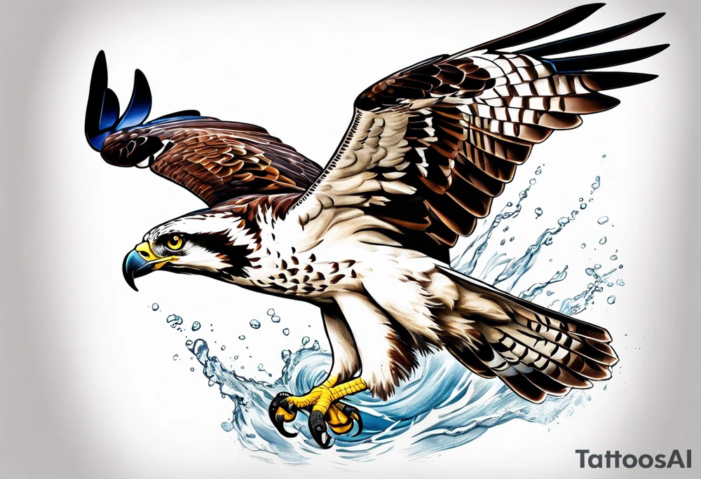osprey diving tattoo idea
