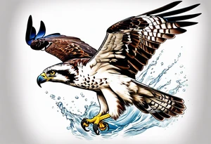 osprey diving tattoo idea