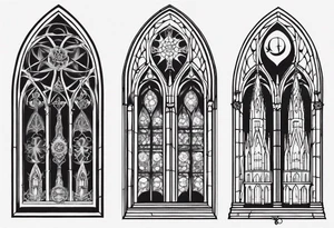 Gothic cathedral window tattoo idea