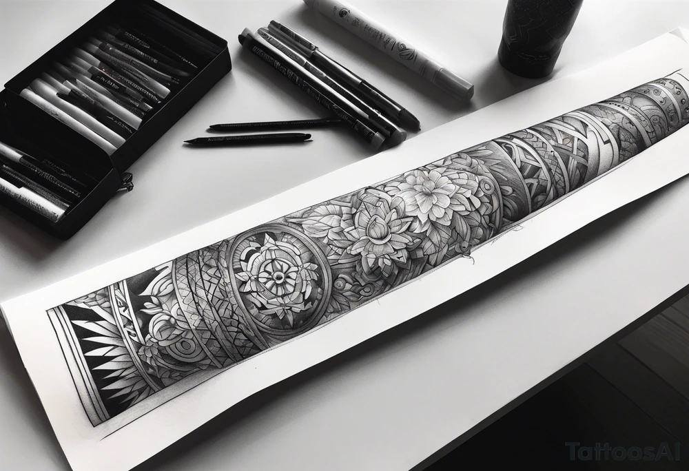 Horizontal long thin inner arm tattoo tattoo idea