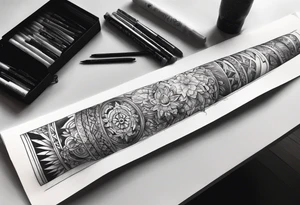 Horizontal long thin inner arm tattoo tattoo idea