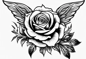 forearm tattoo
a angel feather including a stylish rose with first name Isa encrypted tattoo idea