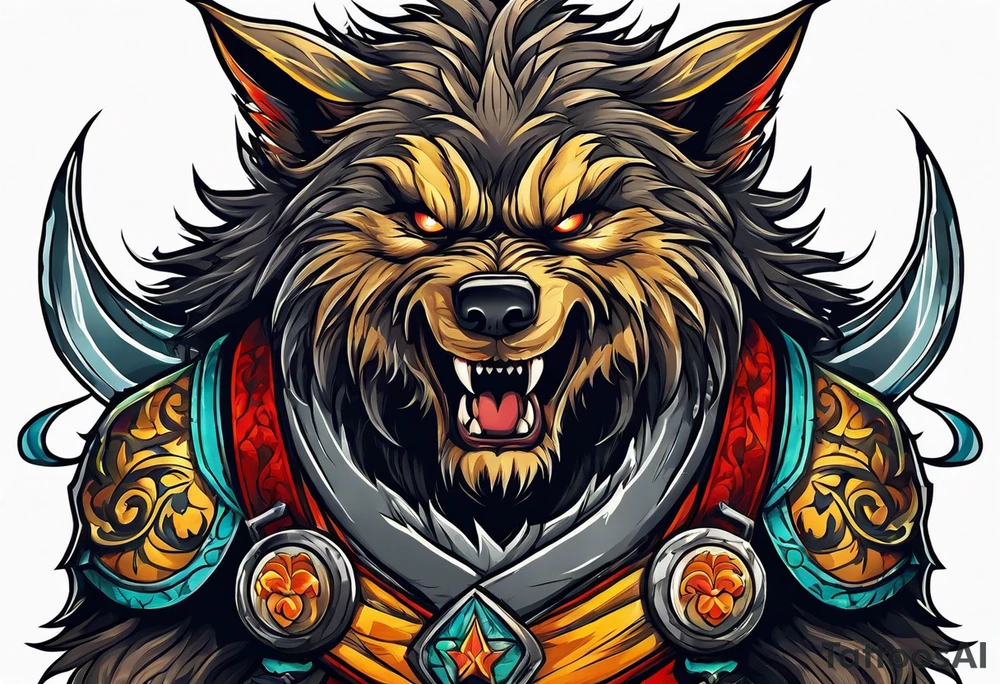 Would like a werewolf tattoo tattoo idea