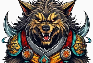 Would like a werewolf tattoo tattoo idea