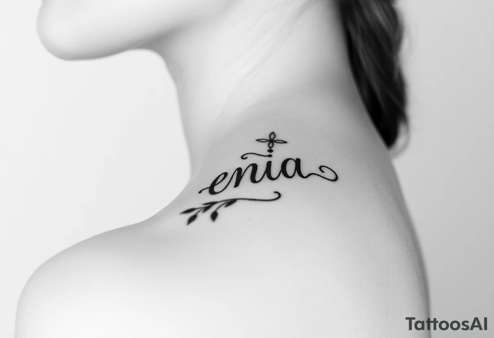 Tattoo with name Genia tattoo idea