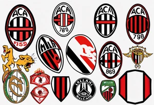 ac milan, soccer, fan tattoo idea