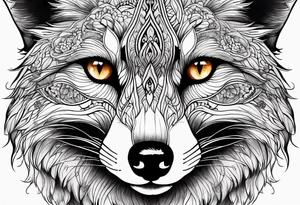 fox eyes tattoo idea