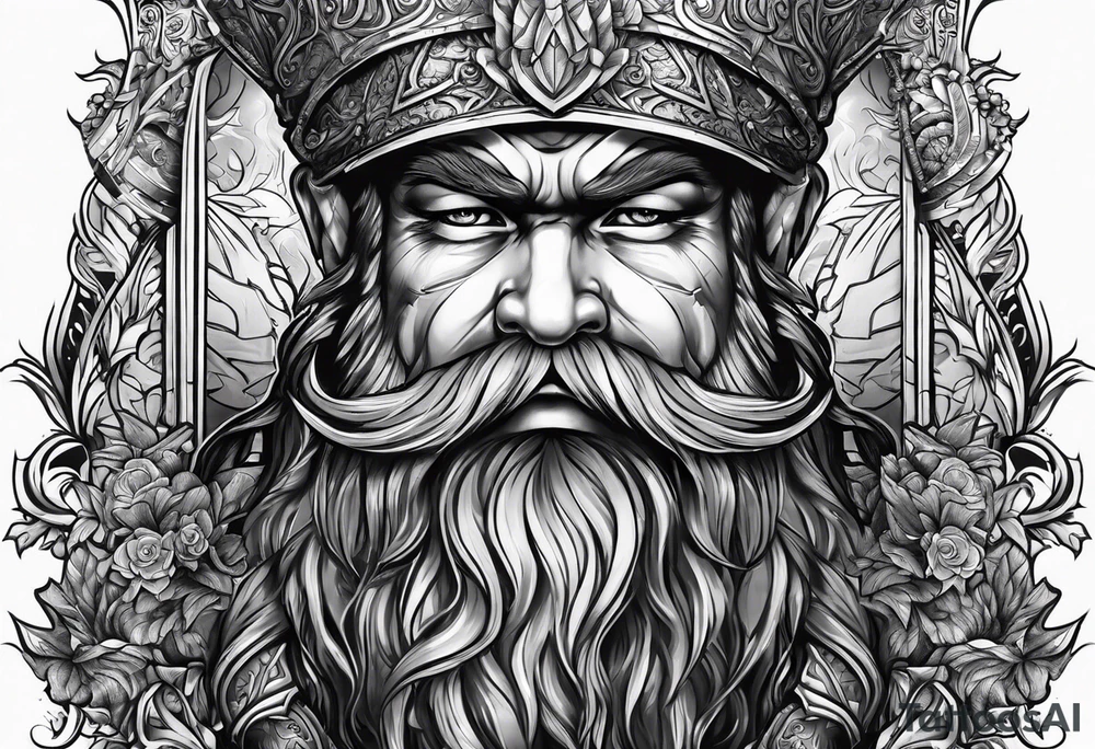 fighting dwarf tattoo idea
