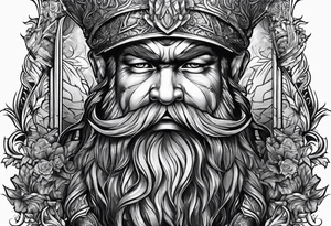 fighting dwarf tattoo idea