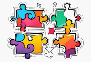 2 Puzzle pieces tattoo idea