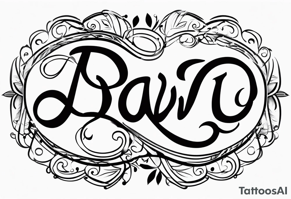Name David tattoo idea