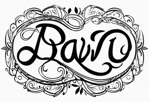 Name David tattoo idea