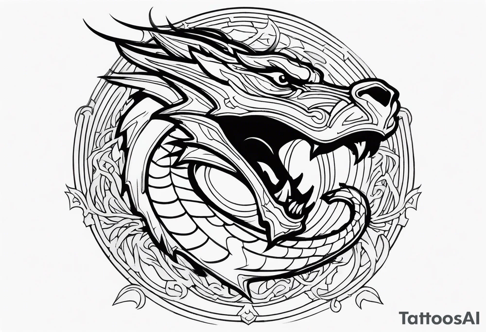 roaring dragons tattoo idea