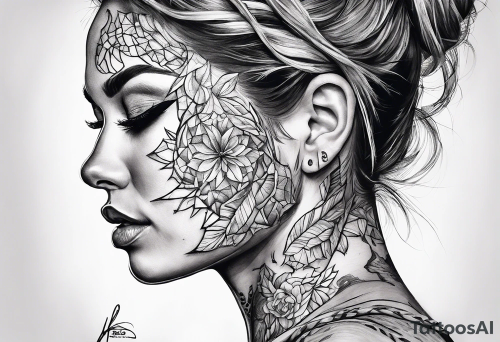 fragmented extreme pain in tissue tattoo idea
