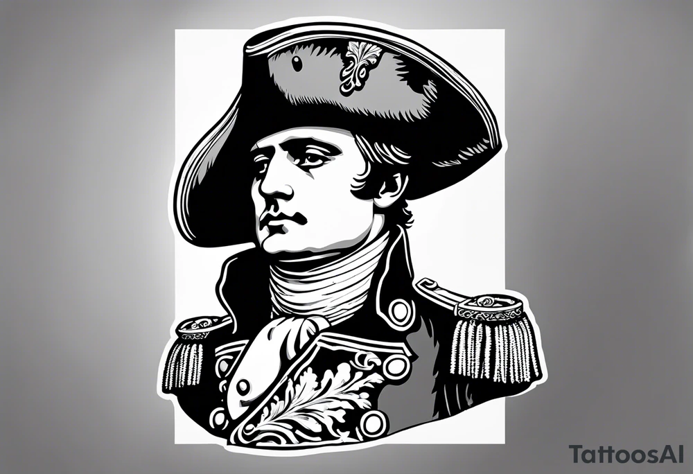 napoleon with hat tattoo idea