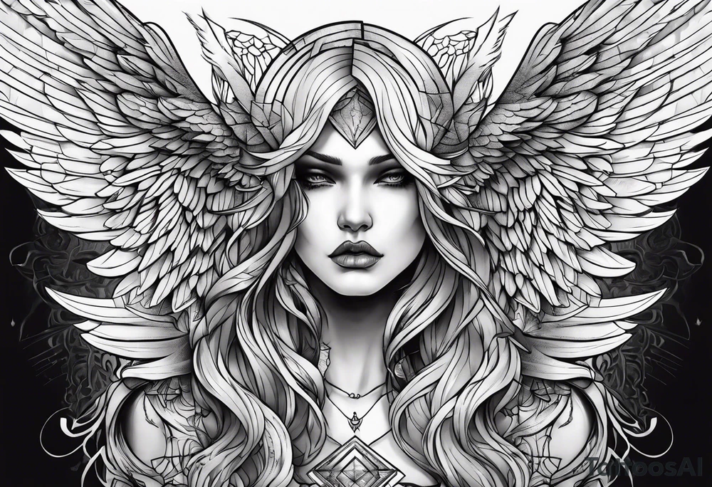 demonic fallen angel tattoo idea