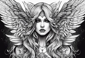 demonic fallen angel tattoo idea