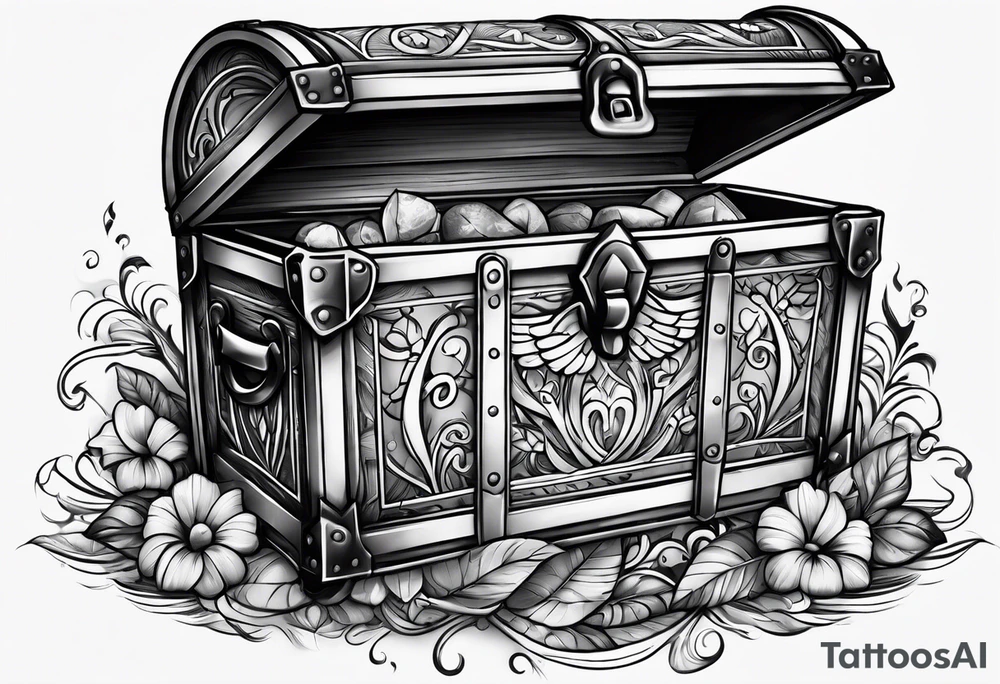 treasure chest tattoo idea