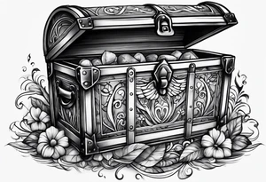 treasure chest tattoo idea