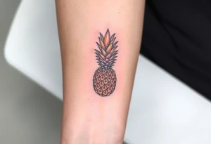 upside-down pineapple tattoo idea