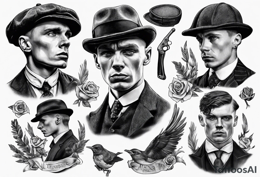 peaky blinders realism tattoo idea