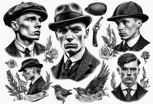 peaky blinders realism tattoo idea