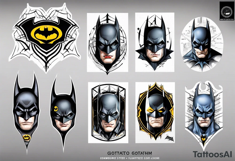 batman gotham sleeve tattoo idea