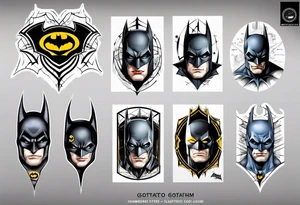 batman gotham sleeve tattoo idea