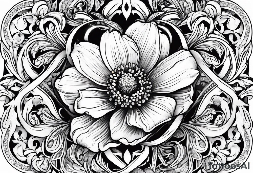 March April June November December birth flowers on infinity symbol tattoo idea
