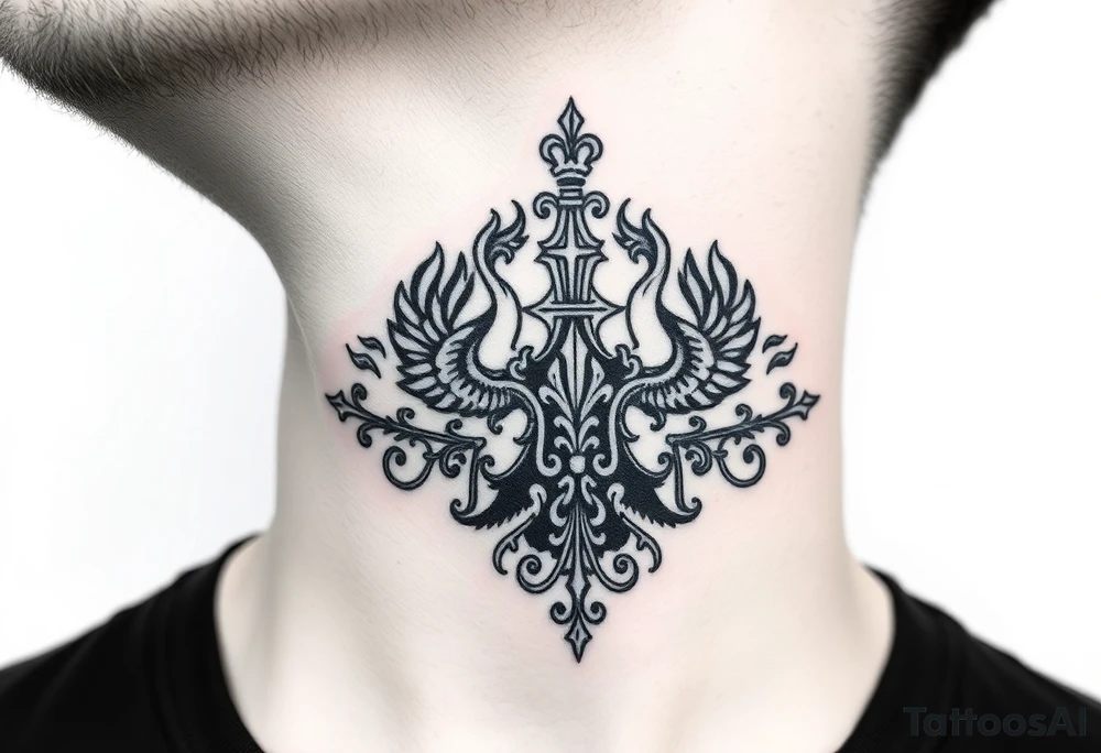 cyrillic russian orthodox on the side of my left neck tattoo idea