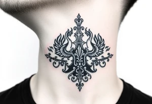 cyrillic russian orthodox on the side of my left neck tattoo idea