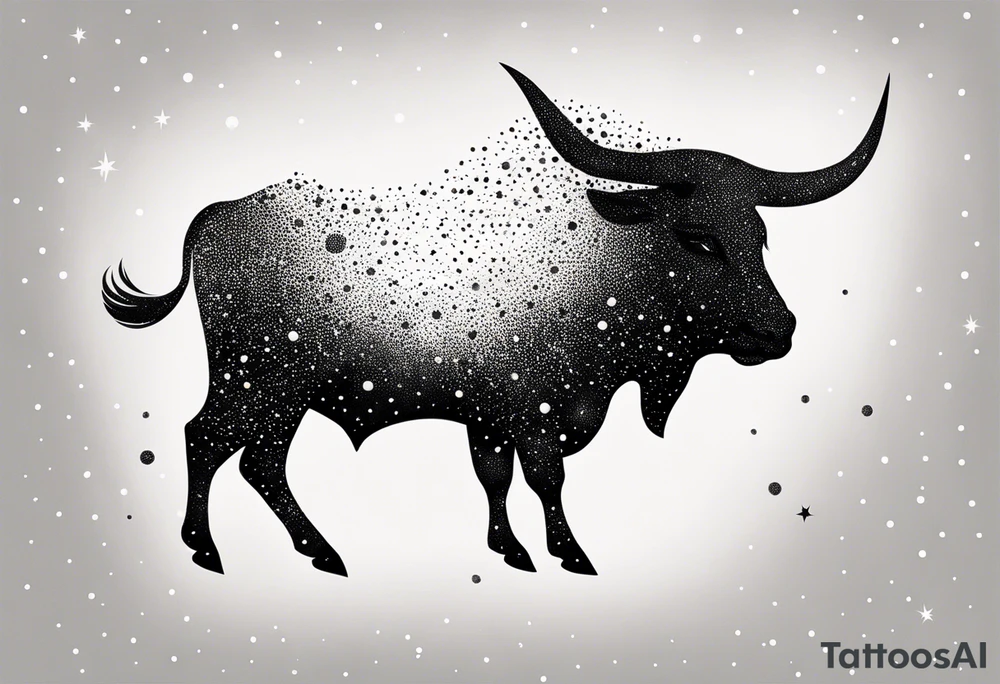 Taurus constellation stars only tattoo idea