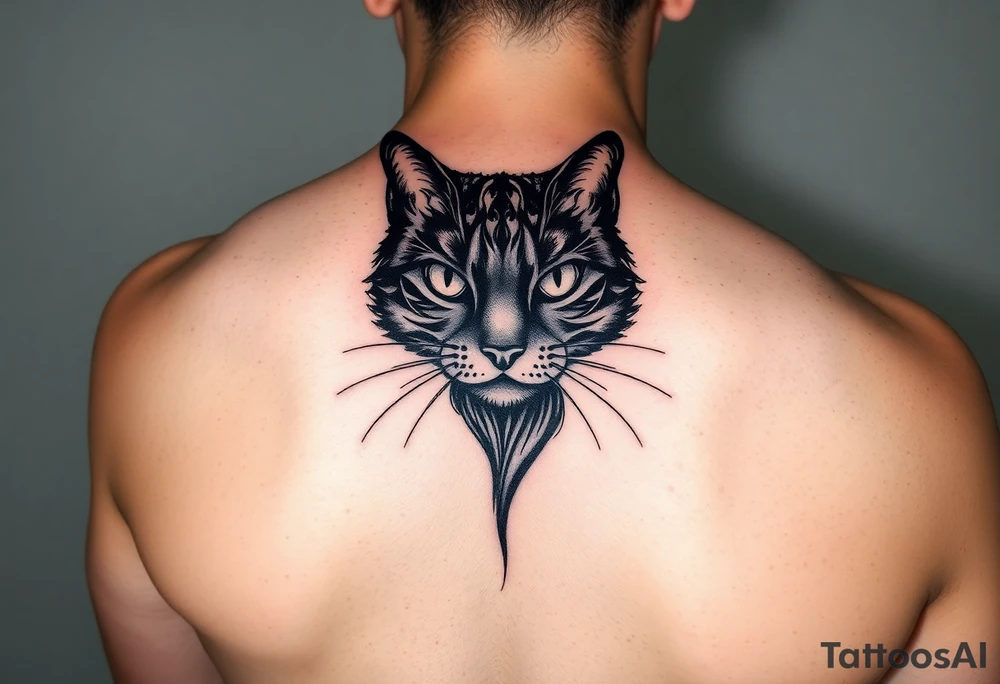 black cat tattoo idea