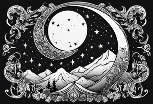 crescent moon tattoo idea