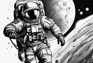 Space Astronau erde tattoo idea