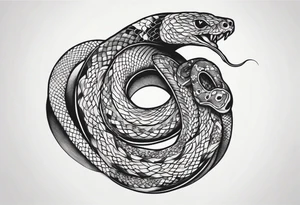 a tattoo of a writhing snake tattoo idea