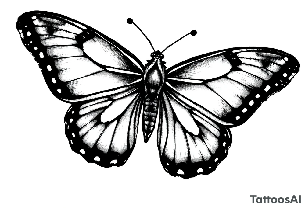 Borboleta e raio tattoo idea