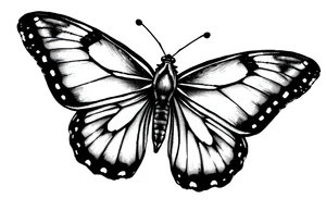Borboleta e raio tattoo idea
