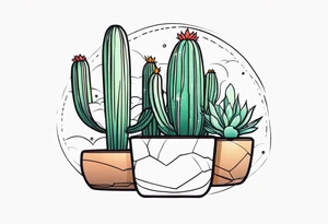 Ghost cactus tattoo idea