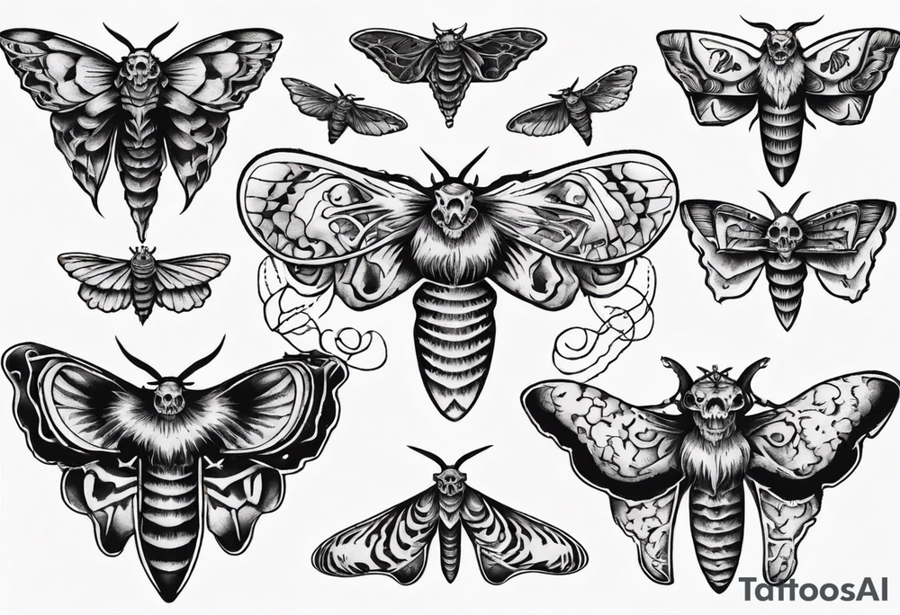 Death moth tattoo idea