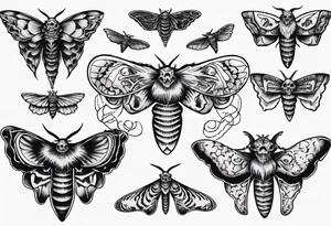 Death moth tattoo idea